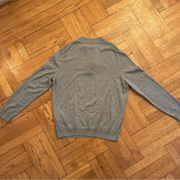 Hugo Boss Men's Quarter Zip-Up Gray Sweater XL - Picture 6 of 10